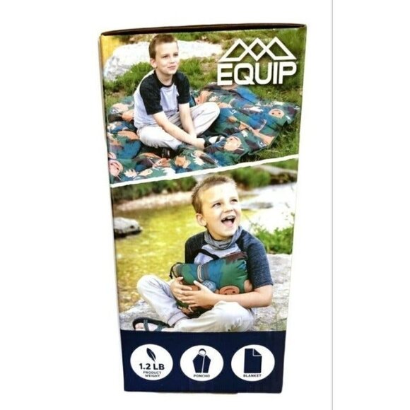 OS Junior Poncho Sleeping Bag Blanket Carry Case Zipper Pouch Moose Print NEW - Picture 9 of 10